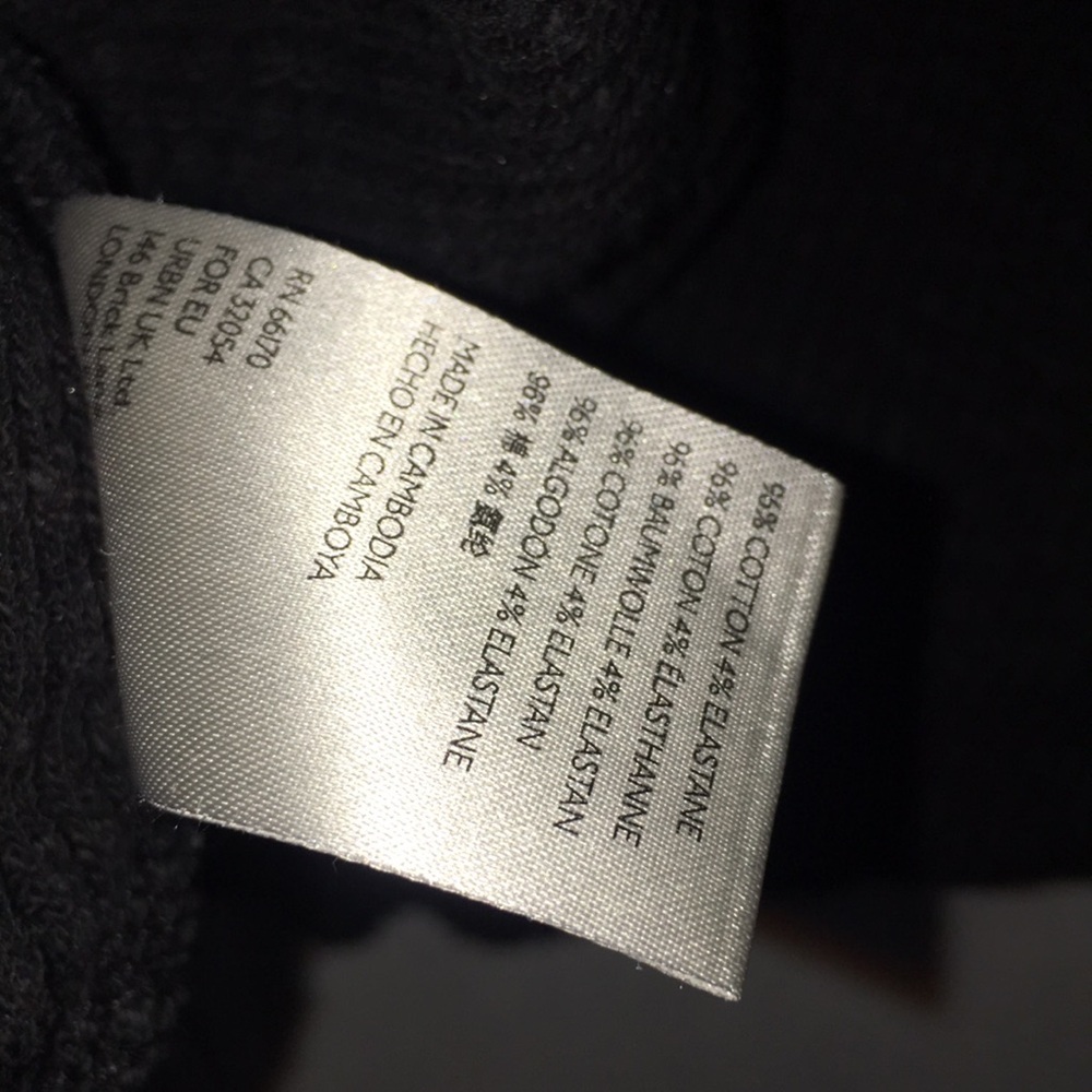 We The Free Black Long Sleeve Ribbed Top | Size Large - Picture 6 of 6